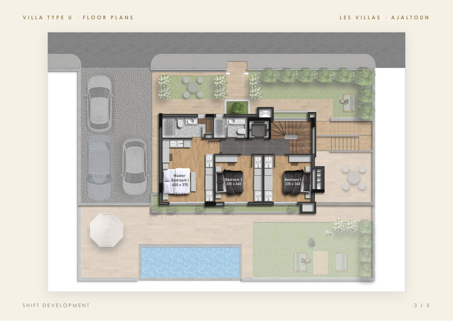 Villa Type U — bedrooms level plan